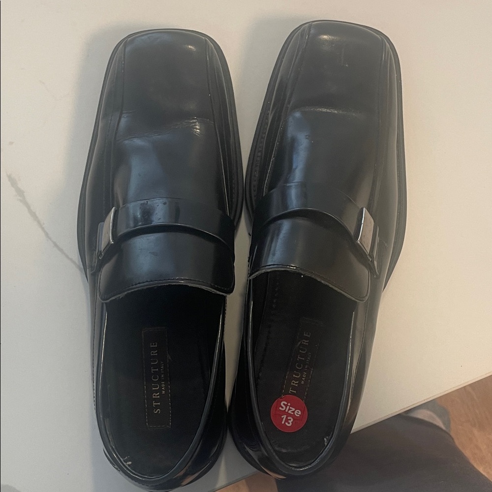 Structure Men's Classic Black Slip-On Loafers